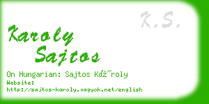 karoly sajtos business card